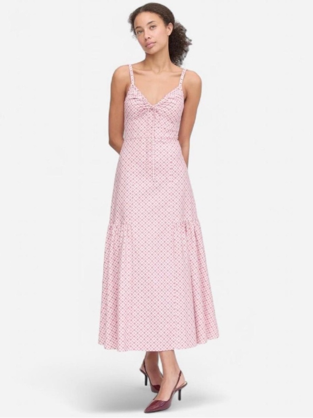 Lillie Dress - Rose Circular Lattice